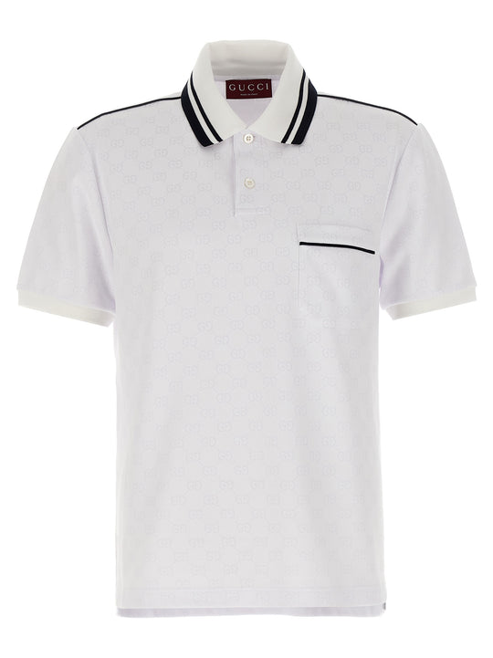 Gg Jacquard Shirt Polo White