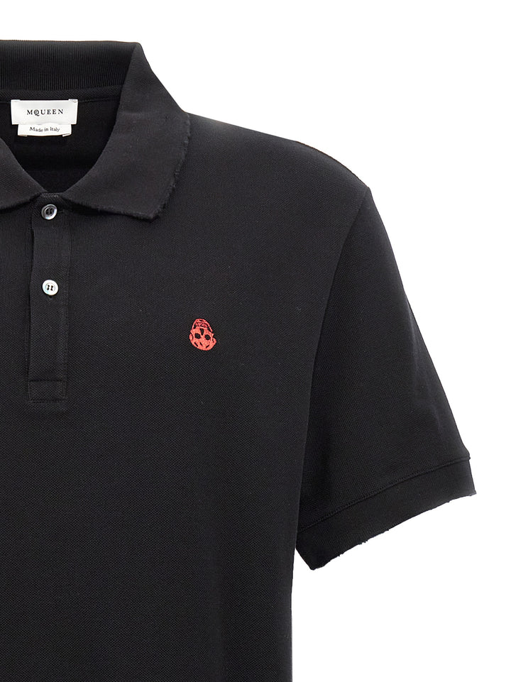 Inverted Skull  Shirt Polo Black