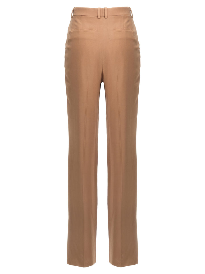 Crepe Silk Pants Beige