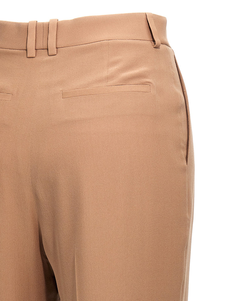 Crepe Silk Pants Beige