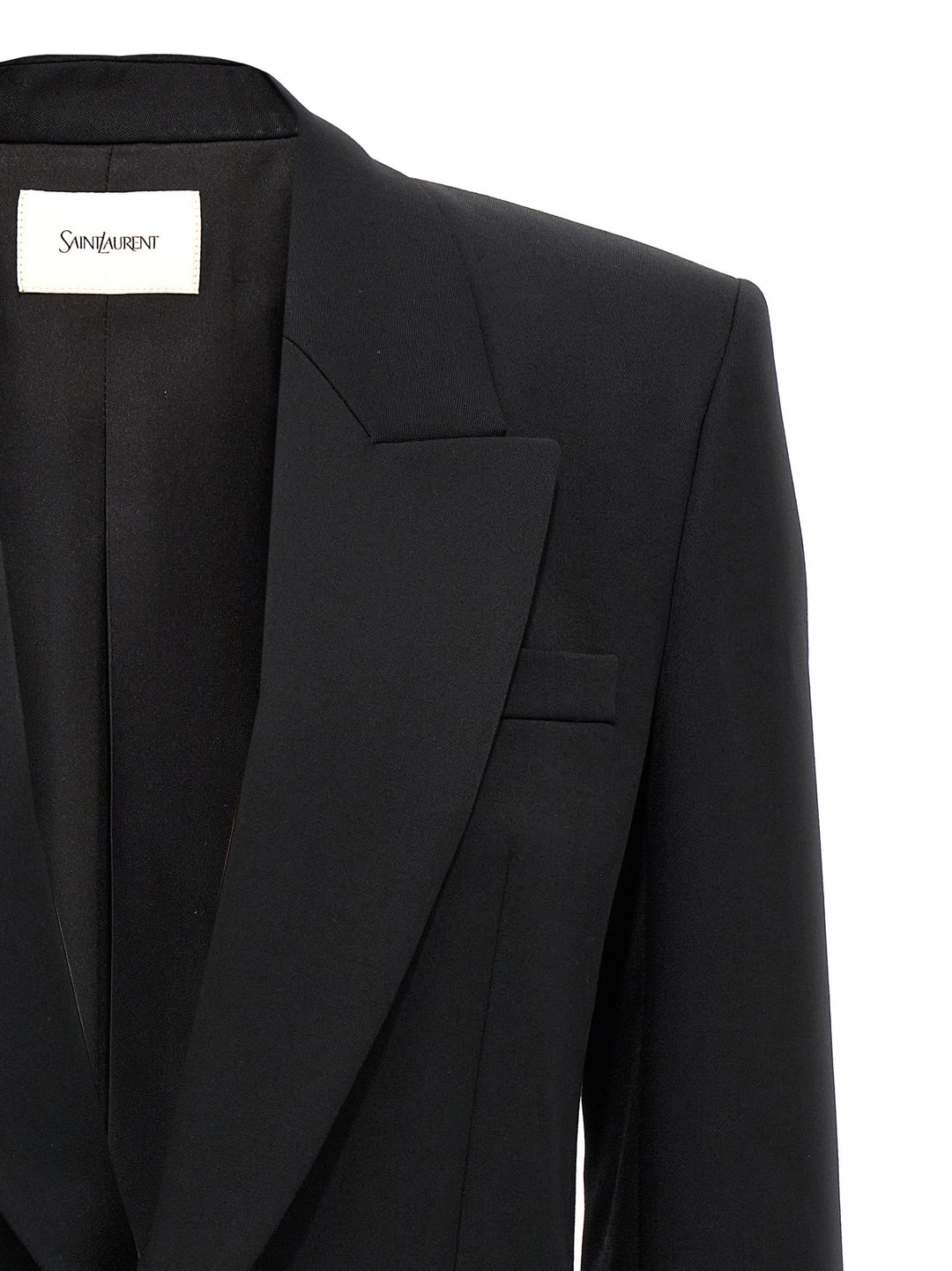 Single-Breasted Wool Blazer Blazer And Suits Black