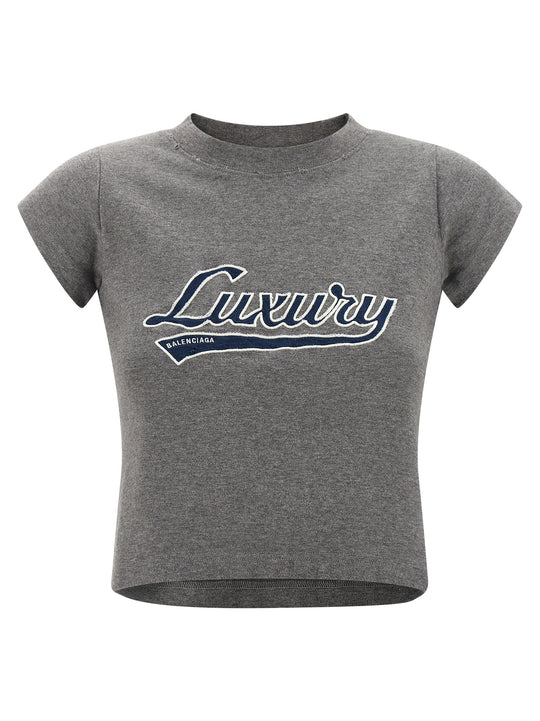 Shrunk Luxury Script T-Shirt Gray