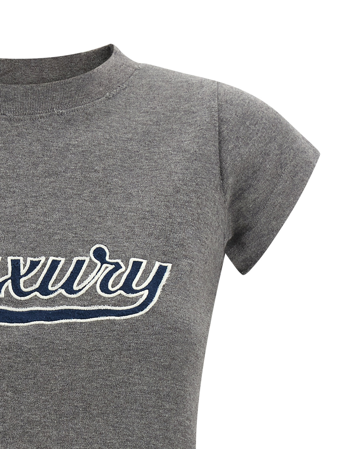 Balenciaga Shrunk Luxury Script T-shirt - Gray | e39d67bbb1aaac8918455ffdb9cac84087a2922f