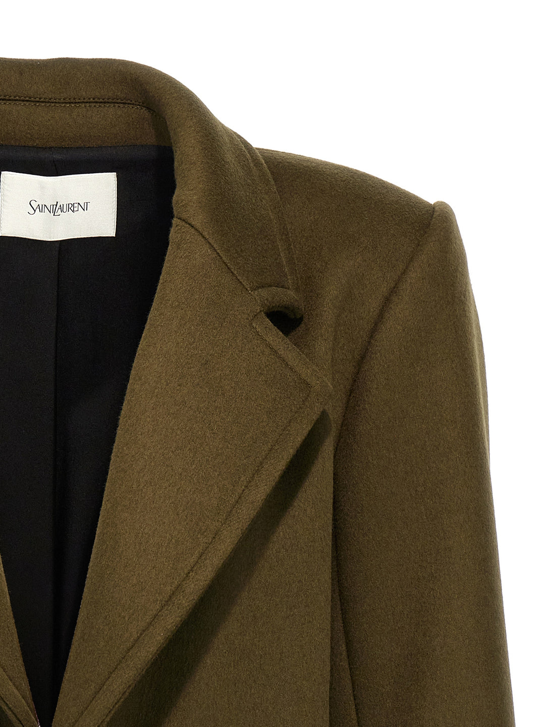 Single-Breasted Wool Coat Blazer And Suits Green