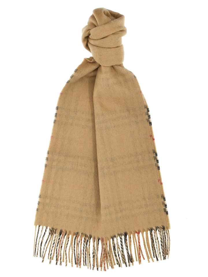 Check Reversible Scarf Scarves, Foulards Beige