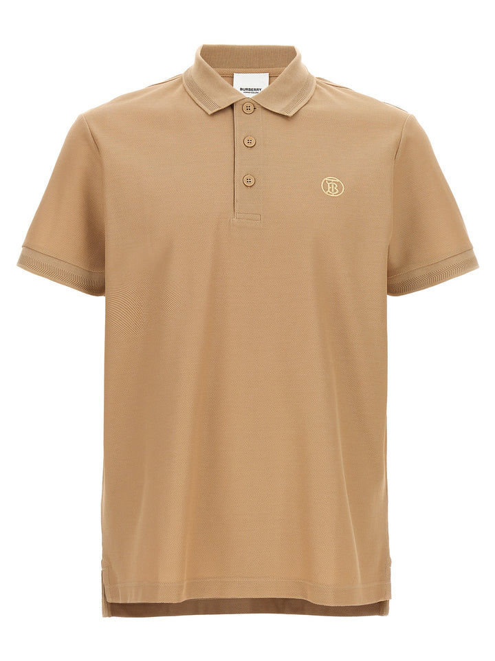 Logo Embroidery  Shirt Polo Beige