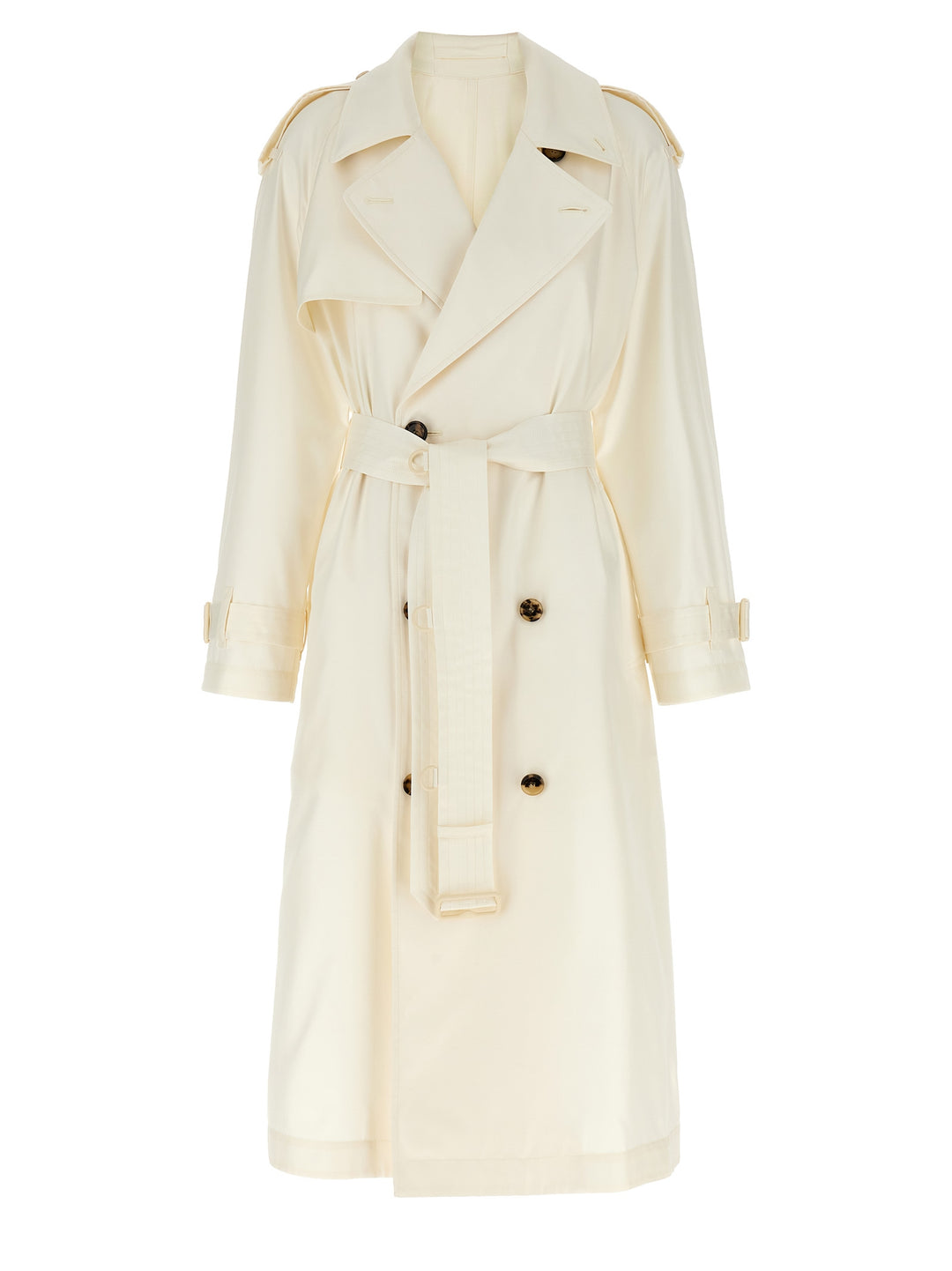 Long Silk Trench Coat Coats, Trench Coats White