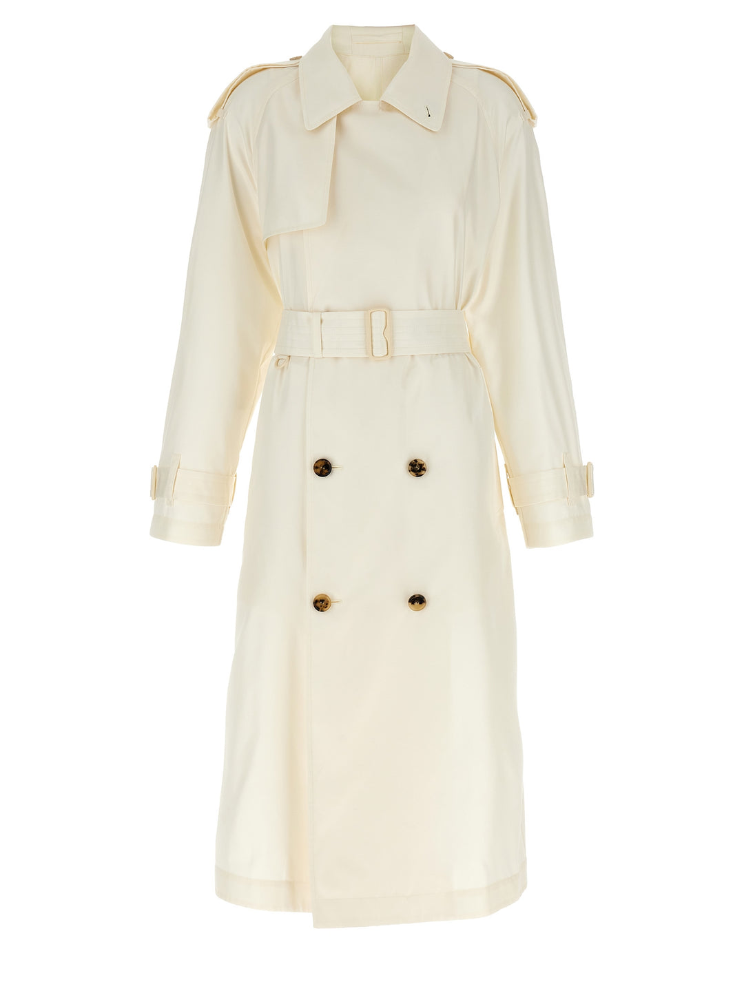 Long Silk Trench Coat Coats, Trench Coats White