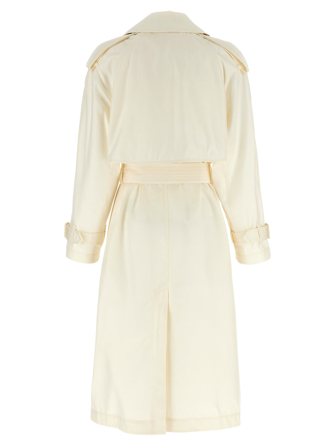 Long Silk Trench Coat Coats, Trench Coats White