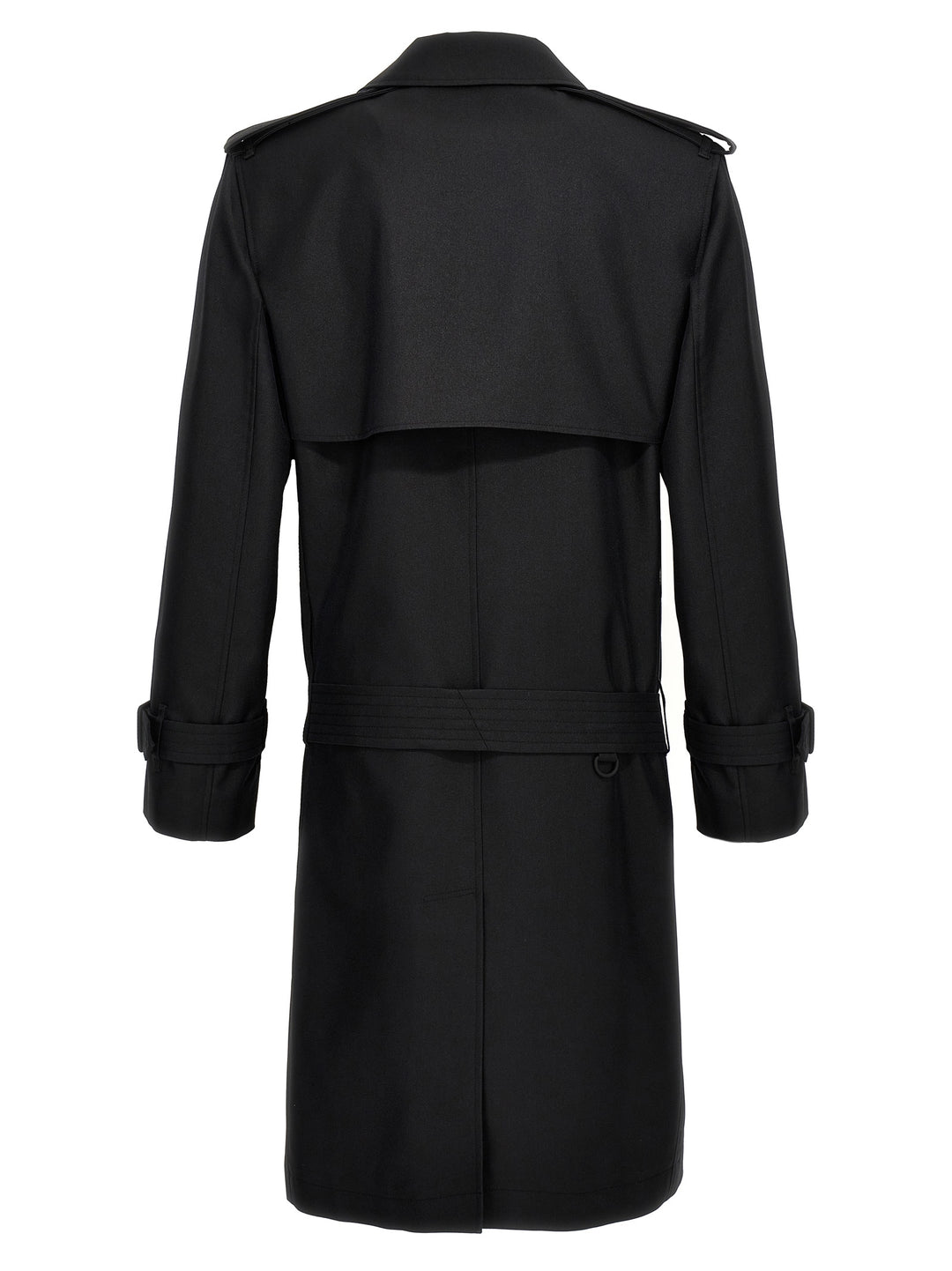 Double-Breasted Long Trench Coat Coats, Trench Coats Black