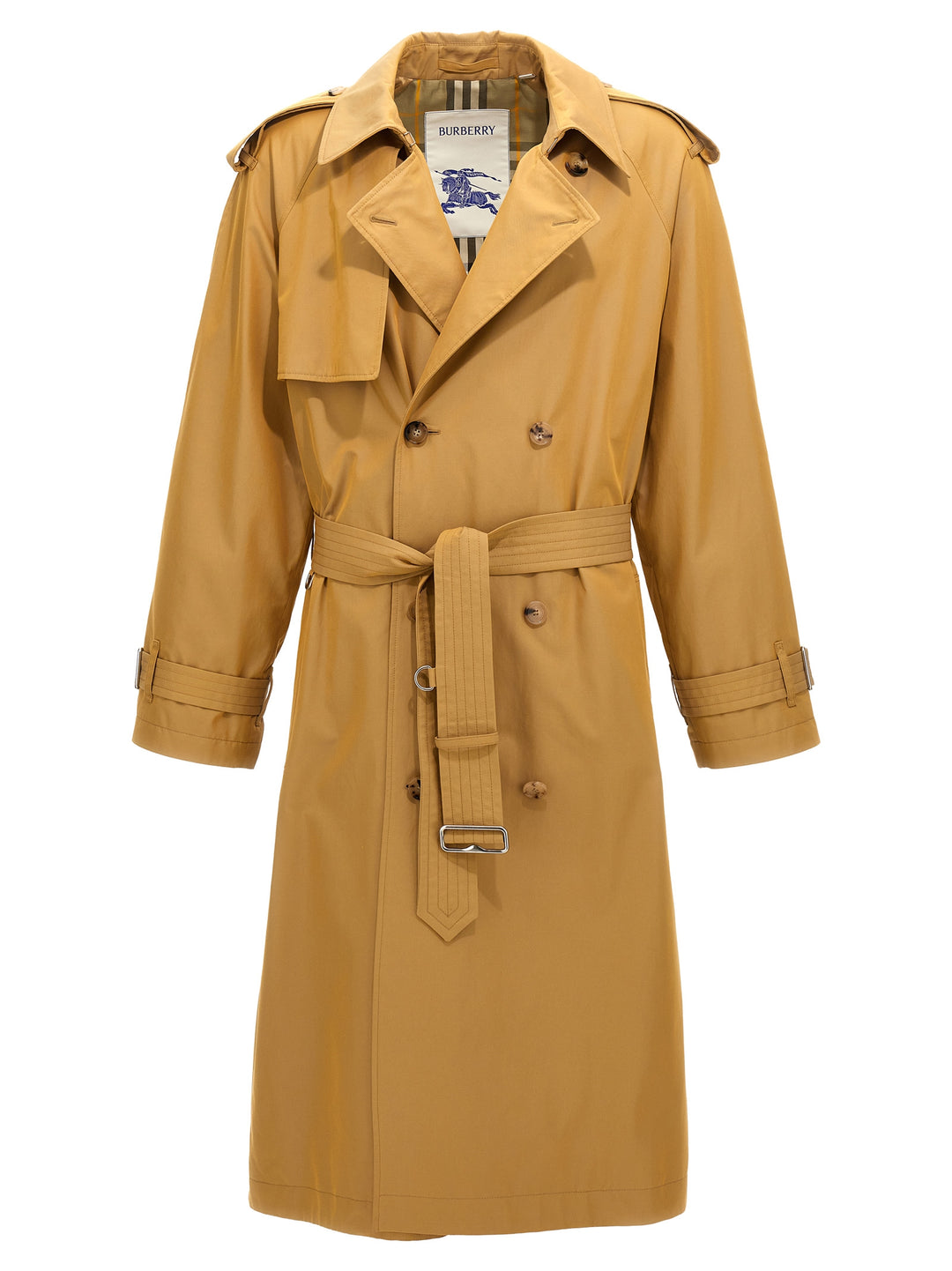 Double-Breasted Long Trench Coat Coats, Trench Coats Beige