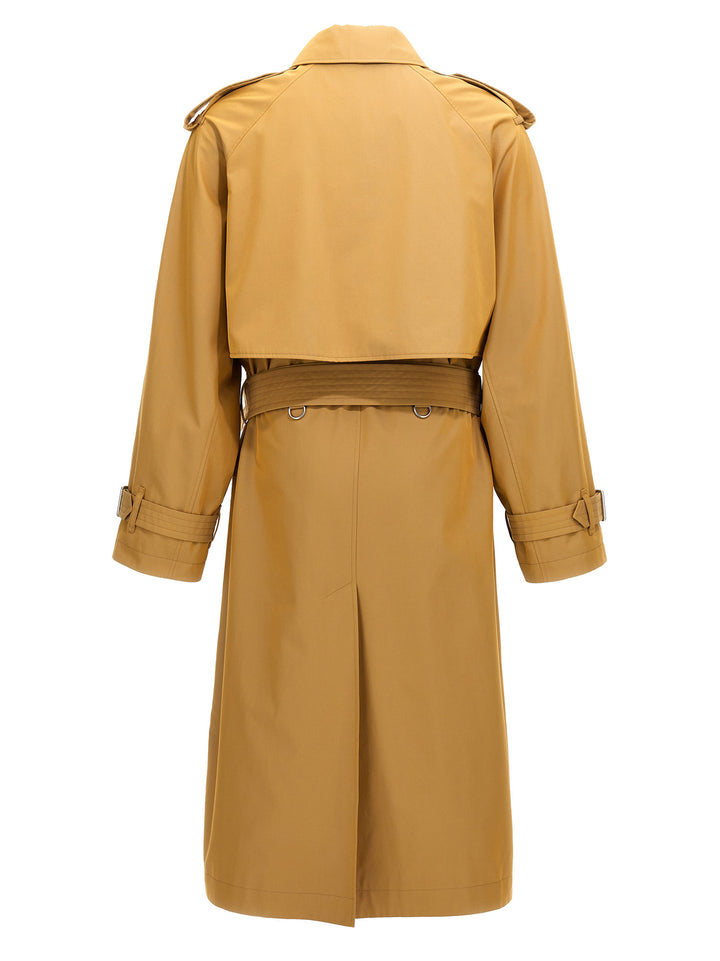 Double-Breasted Long Trench Coat Coats, Trench Coats Beige