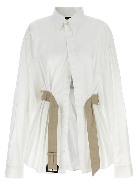 Belt Shirt Shirt And Blouse White