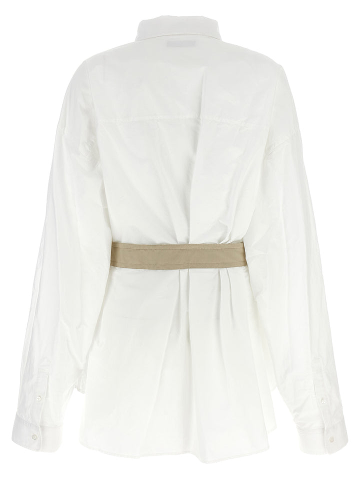 Belt Shirt Shirt, Blouse White