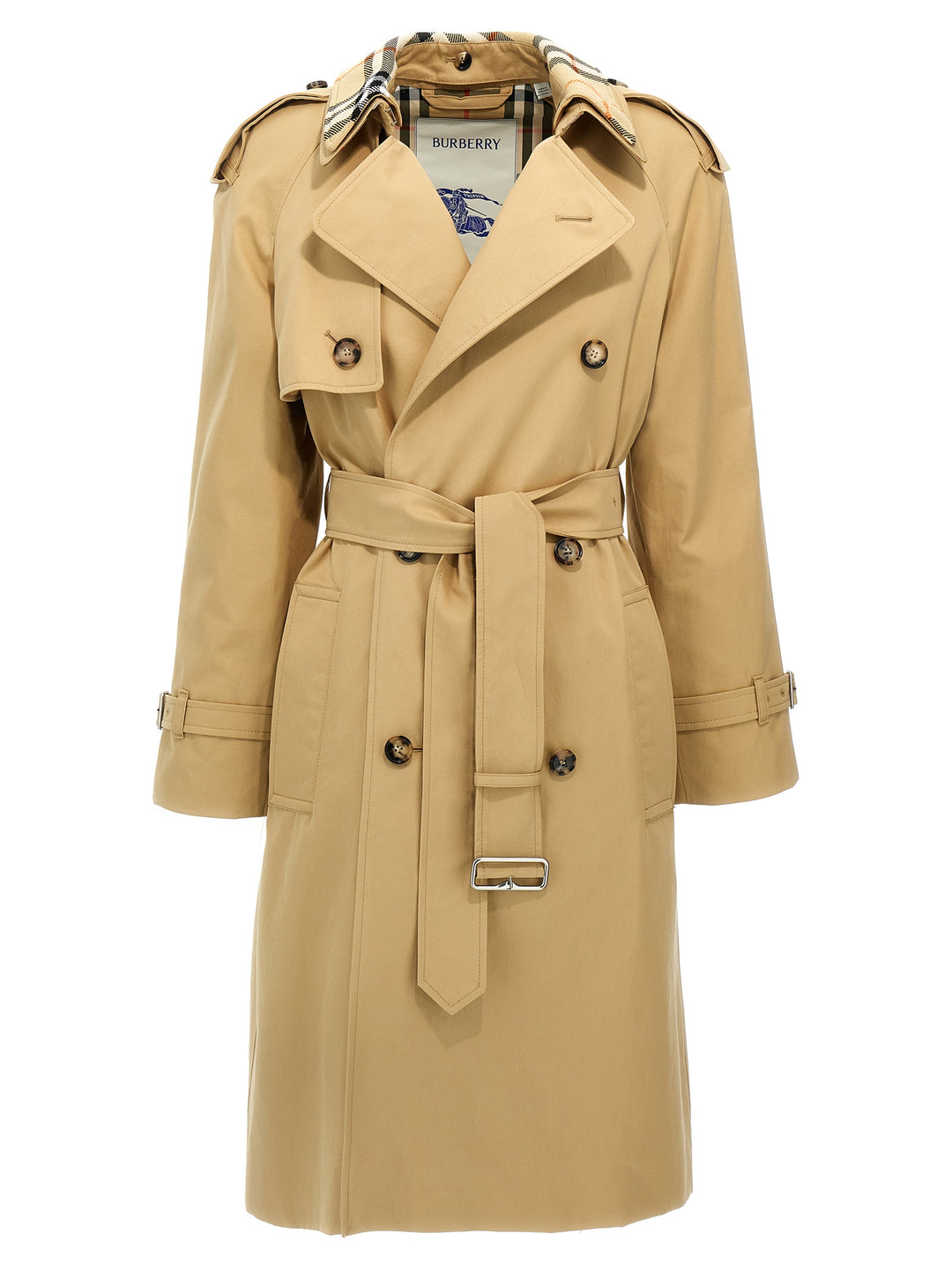 Gabardine Long Trench Coat Coats, Trench Coats Beige