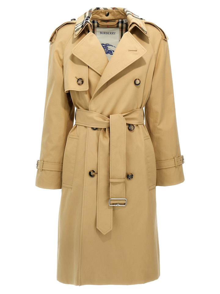 Gabardine Long Trench Coat Coats, Trench Coats Beige