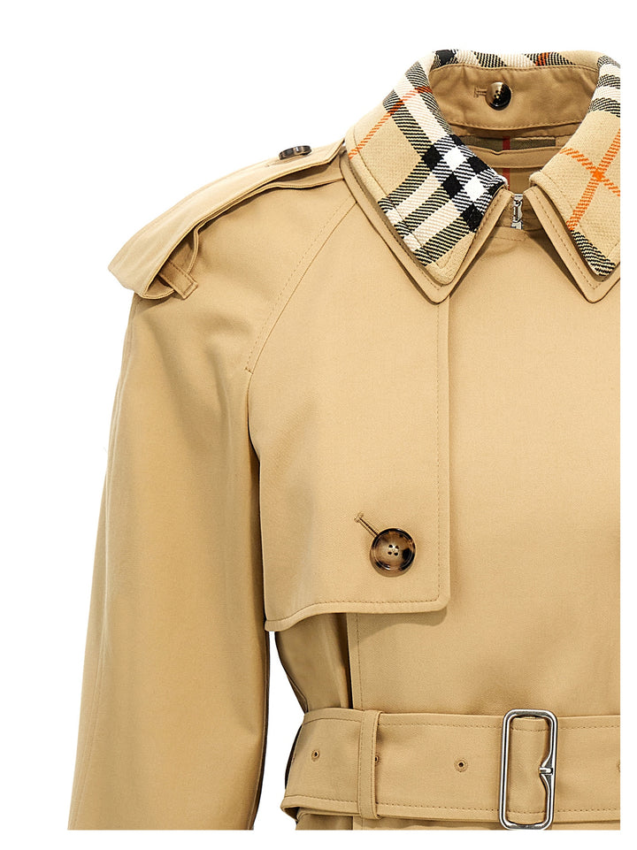 Gabardine Long Trench Coat Coats, Trench Coats Beige