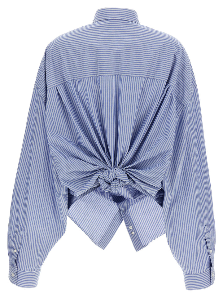 L/S Knotted Shirt, Blouse Light Blue