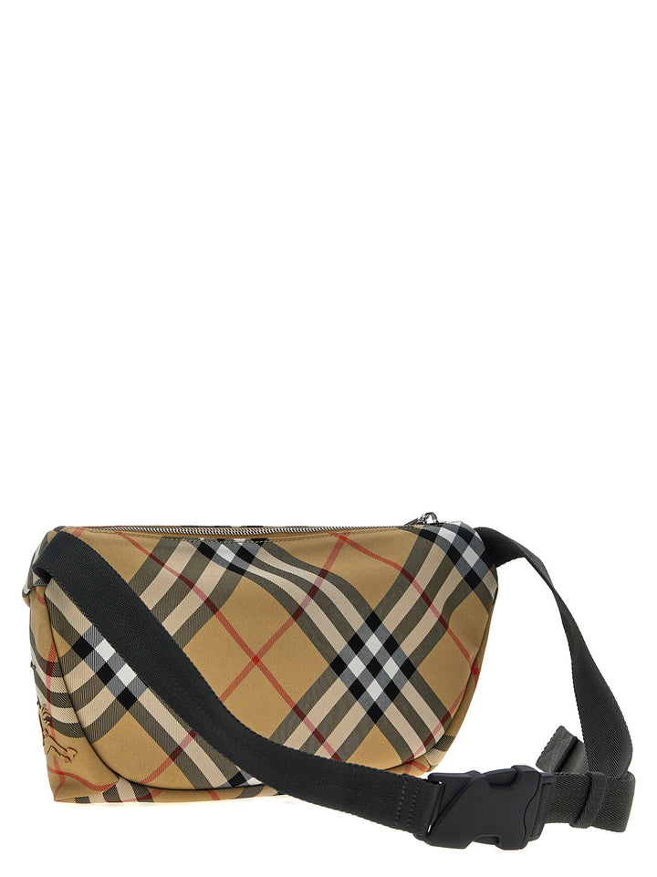 Check Waist Bag Crossbody Bags Beige