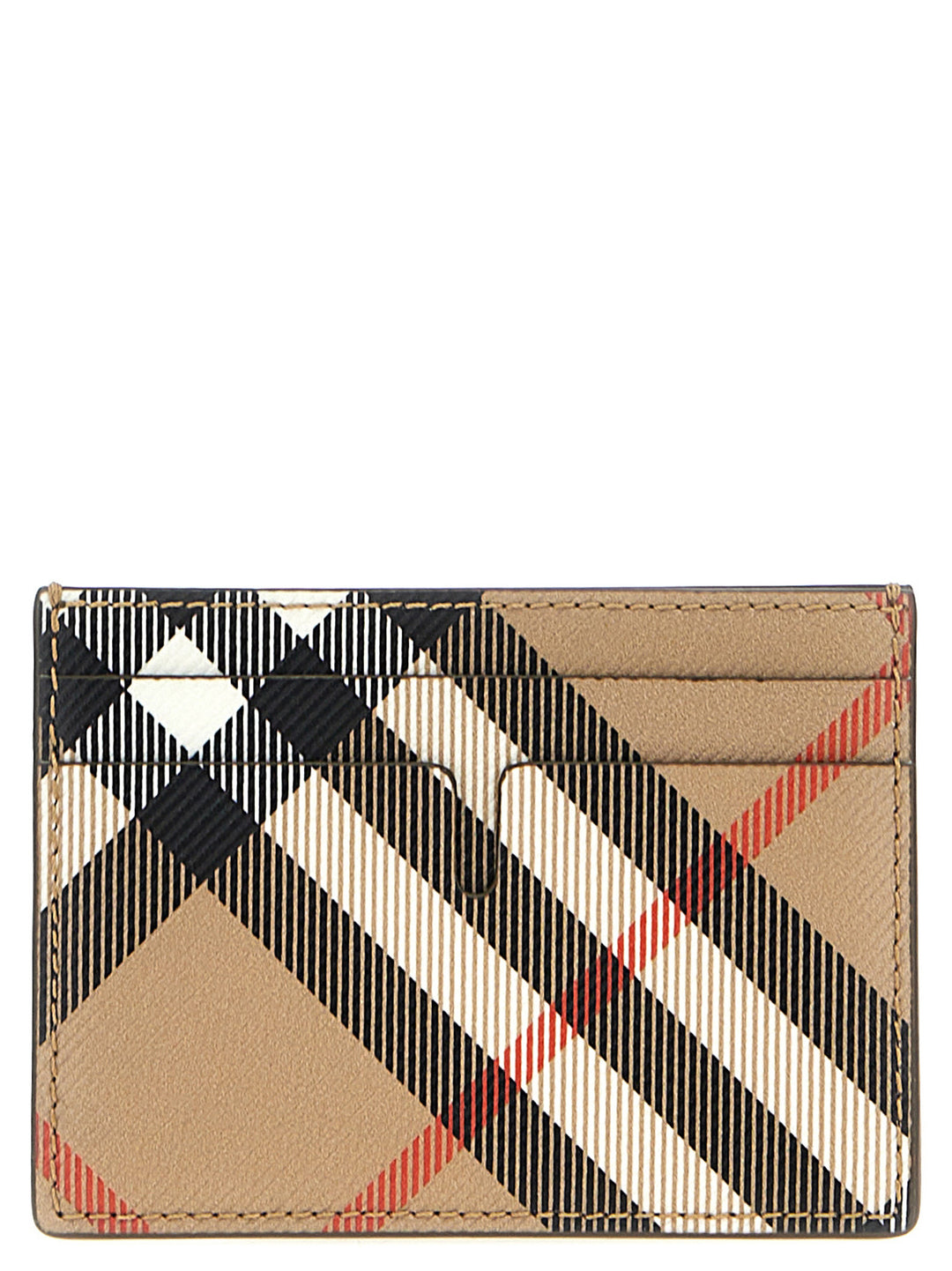 Check Card Holder Wallets, Card Holders Beige