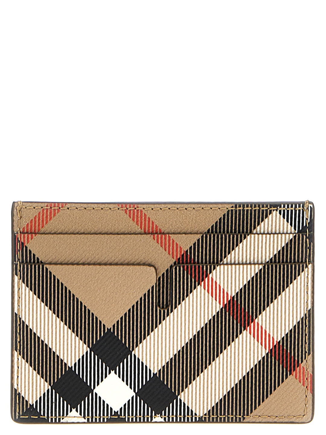 Check Card Holder Wallets, Card Holders Beige