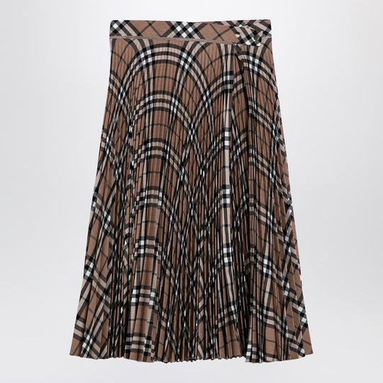 Check Pattern Pleated Skirt