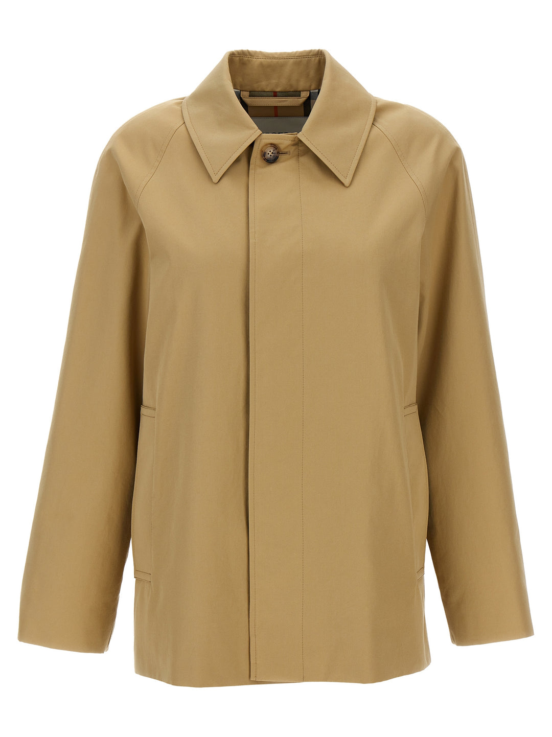 Gabardine Short Trench Coat Coats, Trench Coats Beige