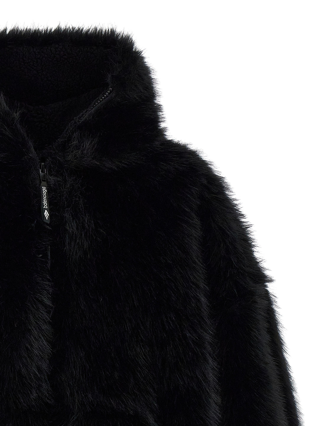 Eco  Hooded Fur Black