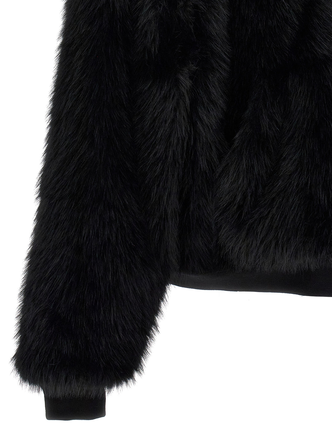 Eco  Hooded Fur Black