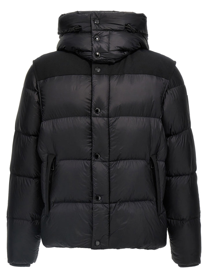 Removable Sleeve Down Jacket Casual Jackets, Parka Black