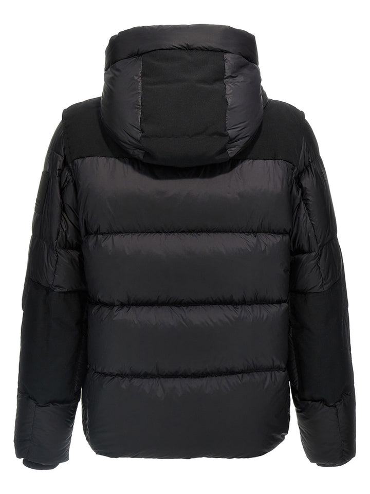 Removable Sleeve Down Jacket Casual Jackets, Parka Black