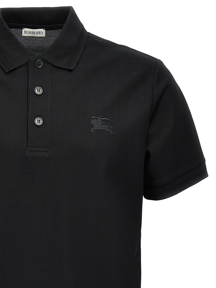 Logo Embroidery  Shirt Polo Black