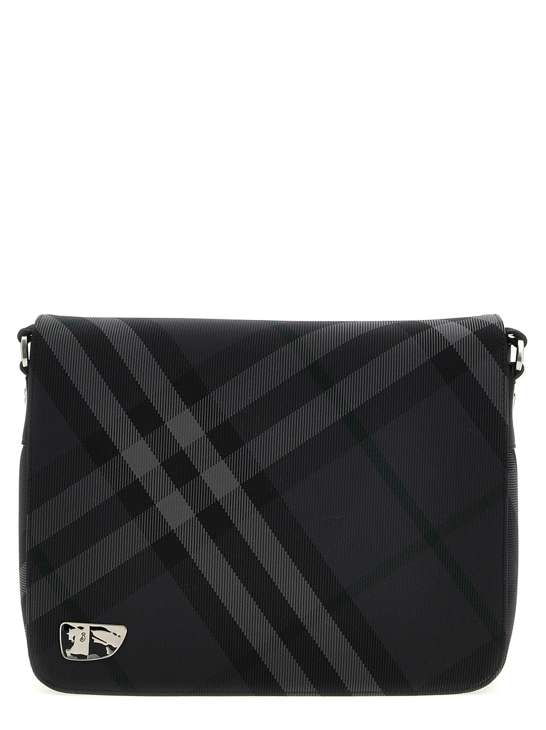 Grid Messenger Crossbody Bags Black