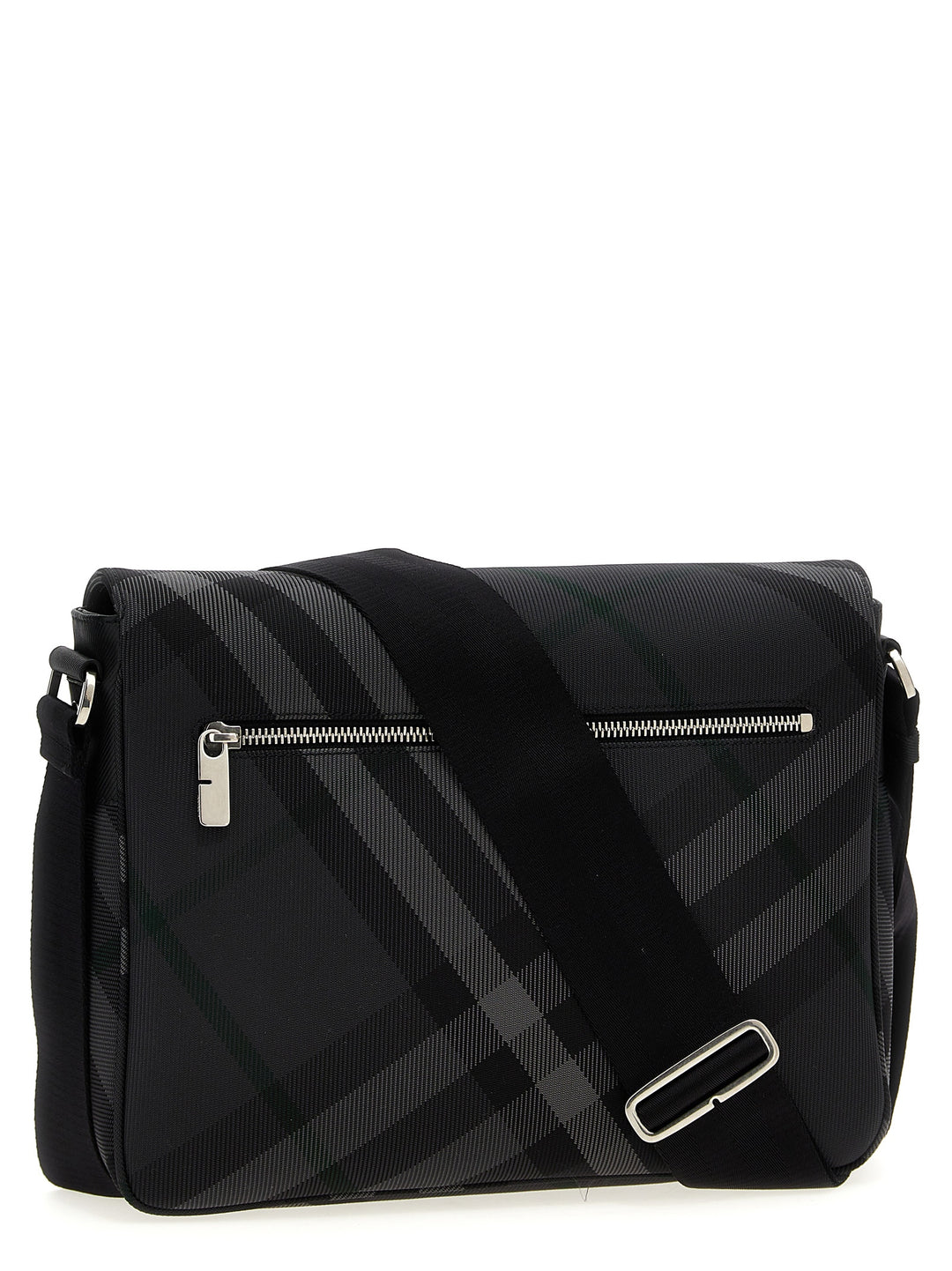 Grid Messenger Crossbody Bags Black