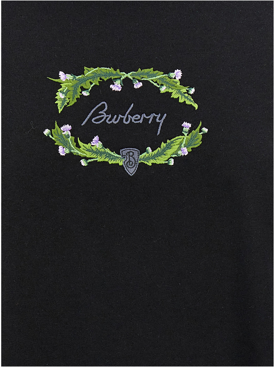 Logo Embroidery T-Shirt Black