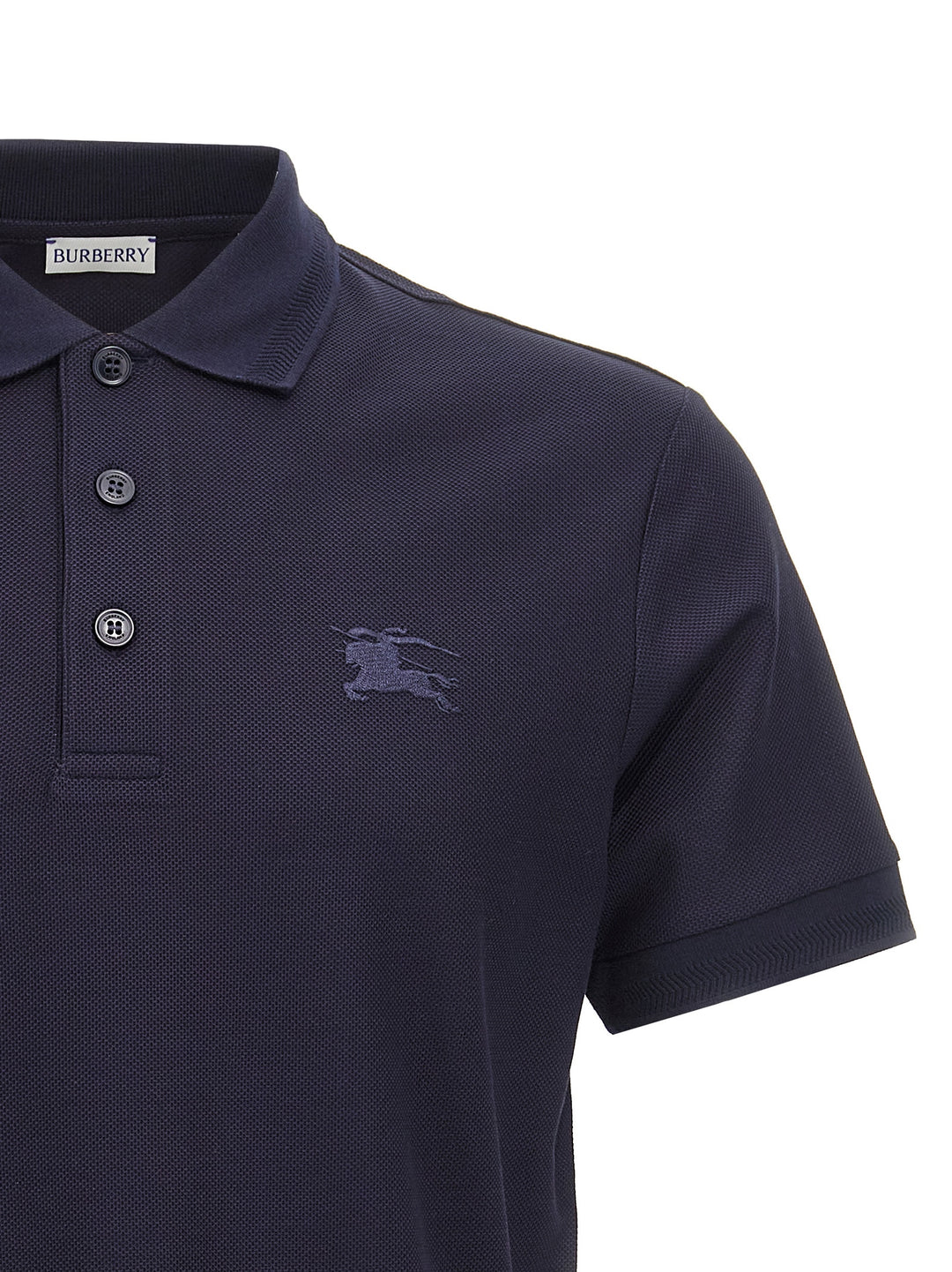 Logo Embroidery  Shirt Polo Blue