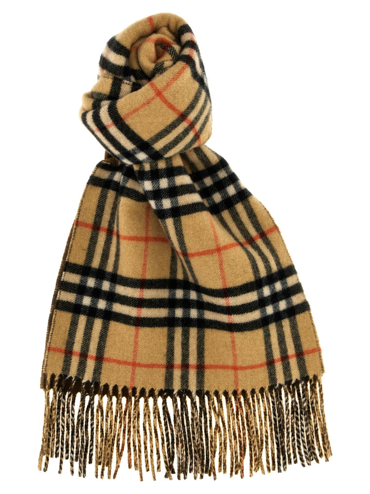 Check Reversible Scarf Scarves, Foulards Beige