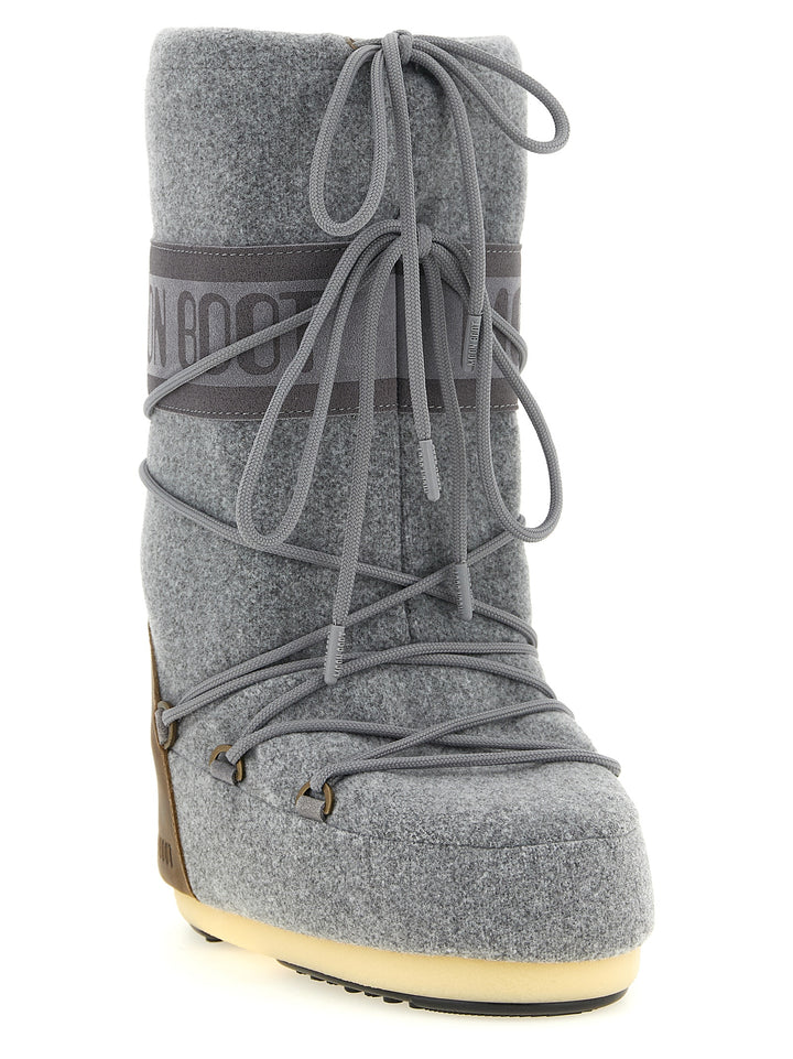 Moon Boot Icon Nubuck Felt Boots and Ankle Boots - Gray | 8a54f46508ca440cd197655ba78c567cb9972363