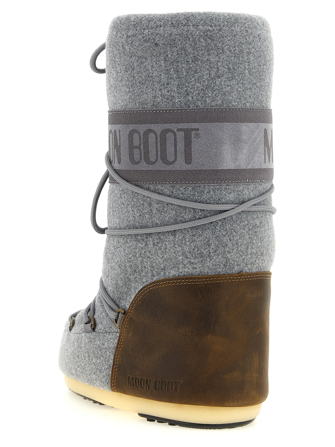 Moon Boot Icon Nubuck Felt Boots and Ankle Boots - Gray | 444133444d036c64d5caa649531d1c69e68119a1