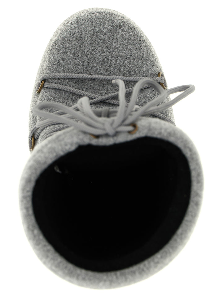 Moon Boot Icon Nubuck Felt Boots and Ankle Boots - Gray | 476fb875e804eff3d6cdc29ee68c6dea49c24374