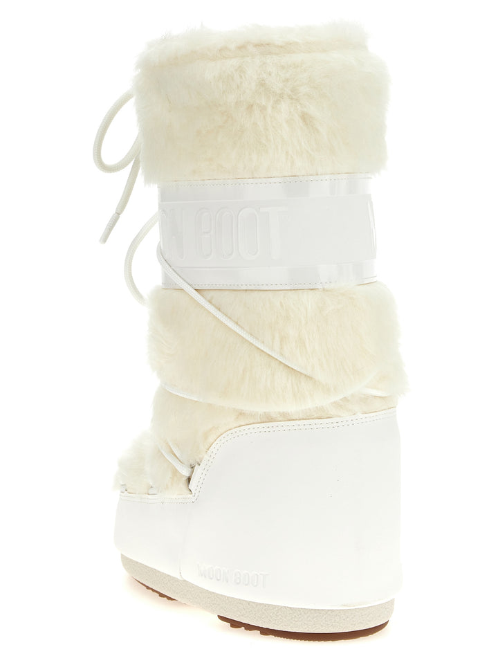 Moon Boot Icon Faux Fur Boots and Ankle Boots - White | f9ef105296cf3f48745d61ca7daa321afead1570