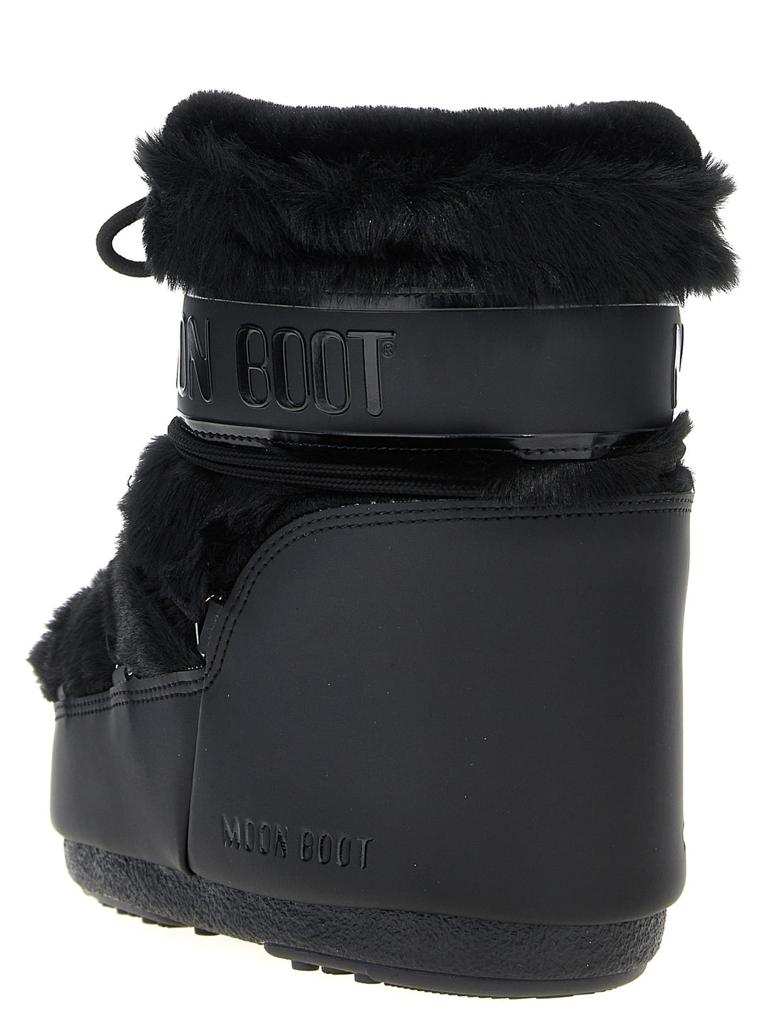 Ltrack Tube Faux Fur Boots, Ankle Boots Black