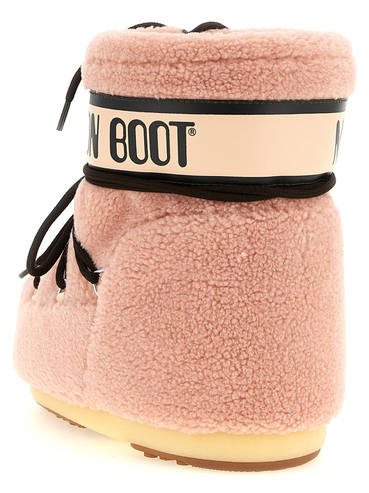 Moon Boot Icon Low Fleece Ankle Boots Boots and Ankle Boots - Pink | 74555d2cb09b294146da3febe8fcd6deb1b2bd88