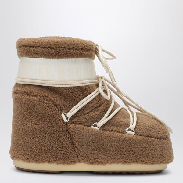 Icon Low Boot In Camel Teddy Fabric