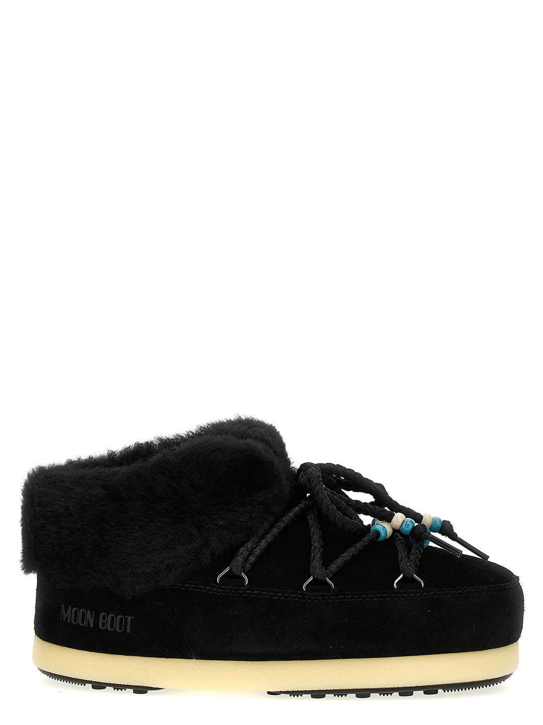 Mule Suede Beads Boots, Ankle Boots Black