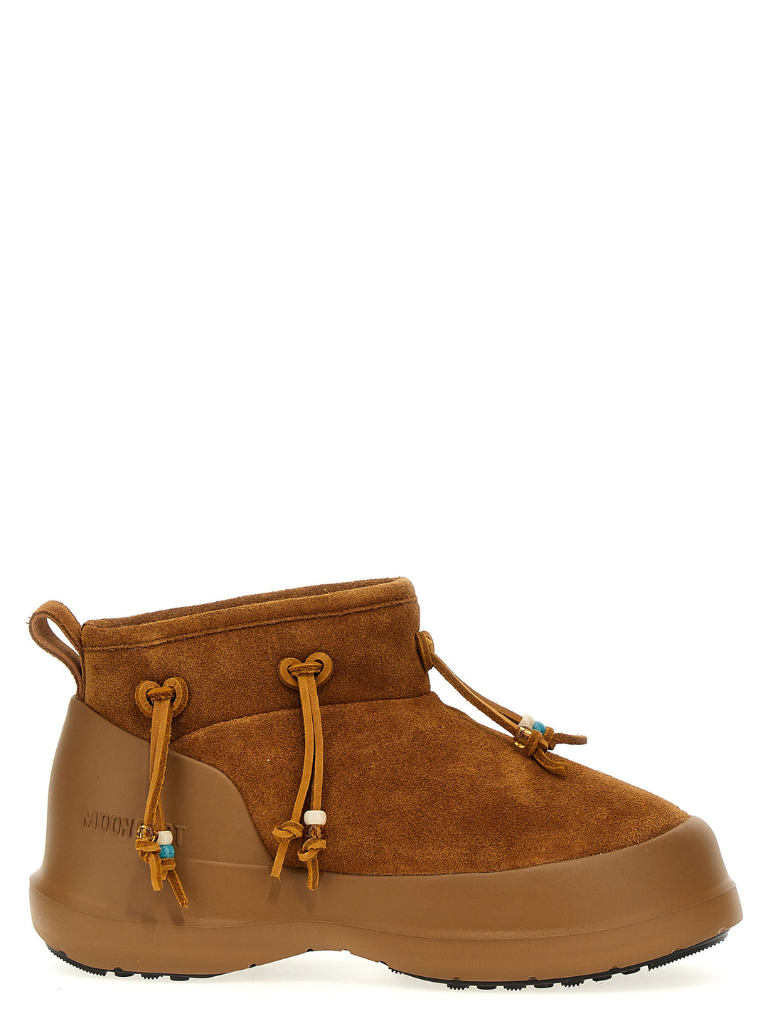 Luna Low Suede Beads Boots, Ankle Boots Brown