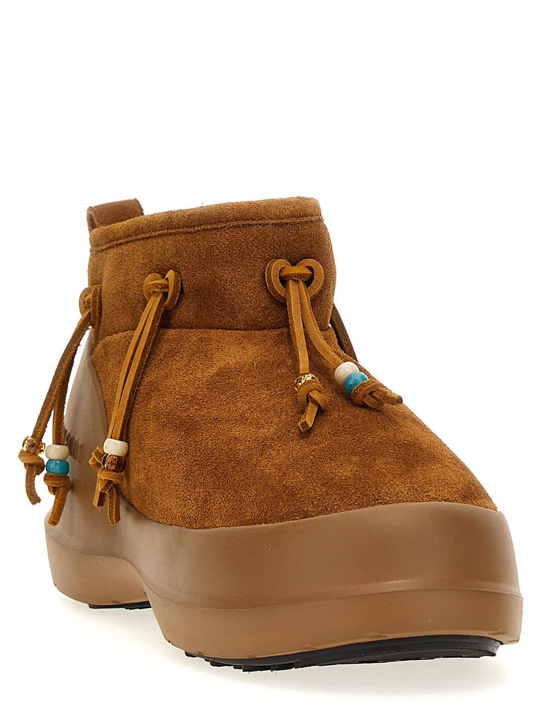 Luna Low Suede Beads Boots, Ankle Boots Brown