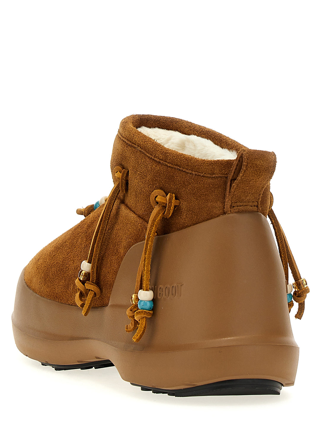 Luna Low Suede Beads Boots, Ankle Boots Brown