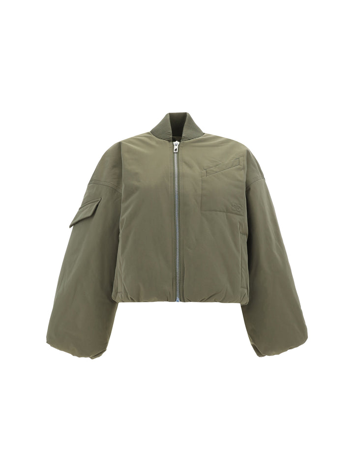 LIGHT TWILL OVERSIZED SHORT BOMBER JACKE