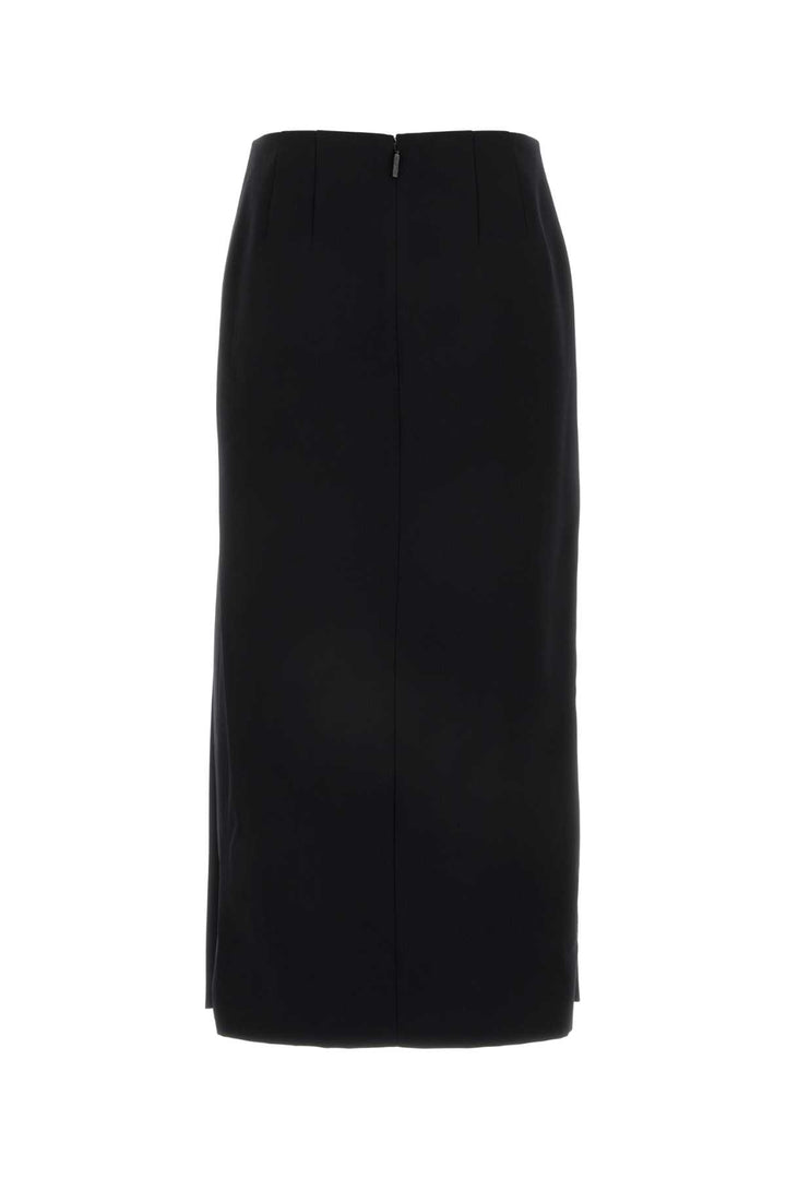 Grisaille Wool Midi Skirt Skirts Black